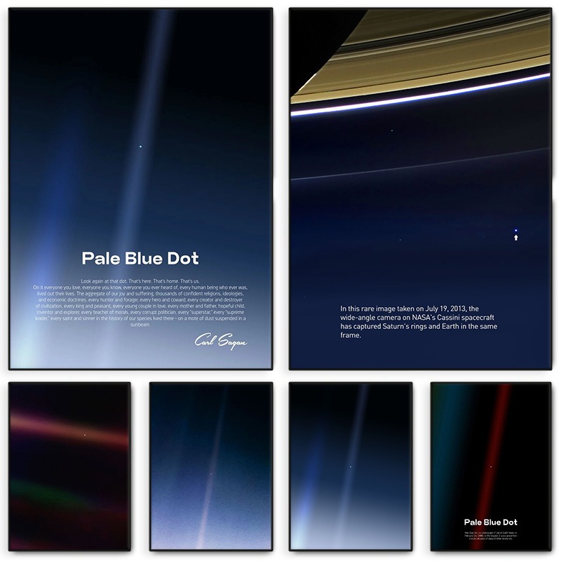 Star Map Poster - Poster con stampa a pois blu