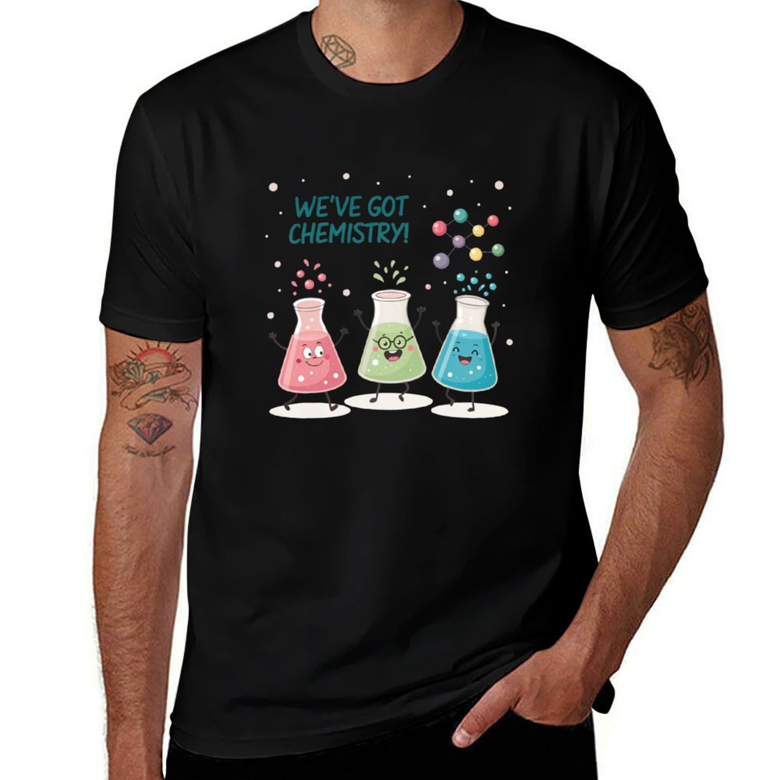 Science Buddies - T-Shirt Science Beaker Buddies, Maglietta Casual