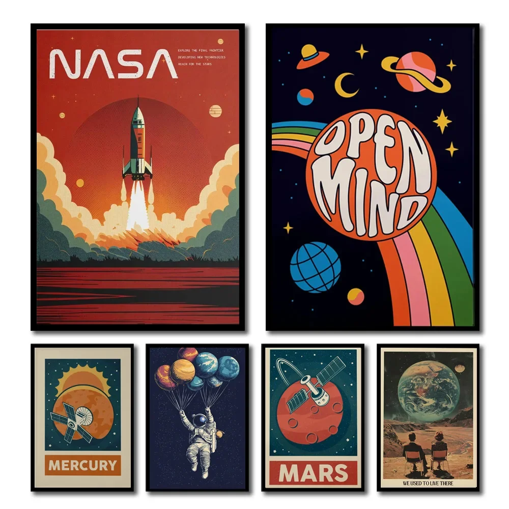 Star Map Poster - 1pc Retro Sistema Solare Pianeta Spazio