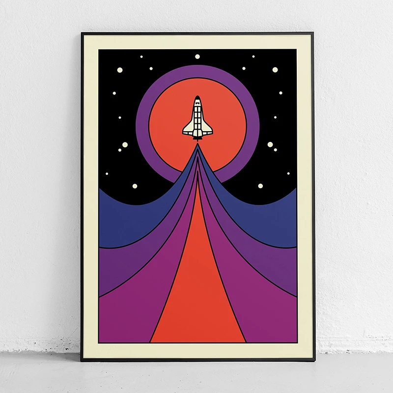 Retro astratto Space Shuttle S - Star Map Poster recensione e prezzo