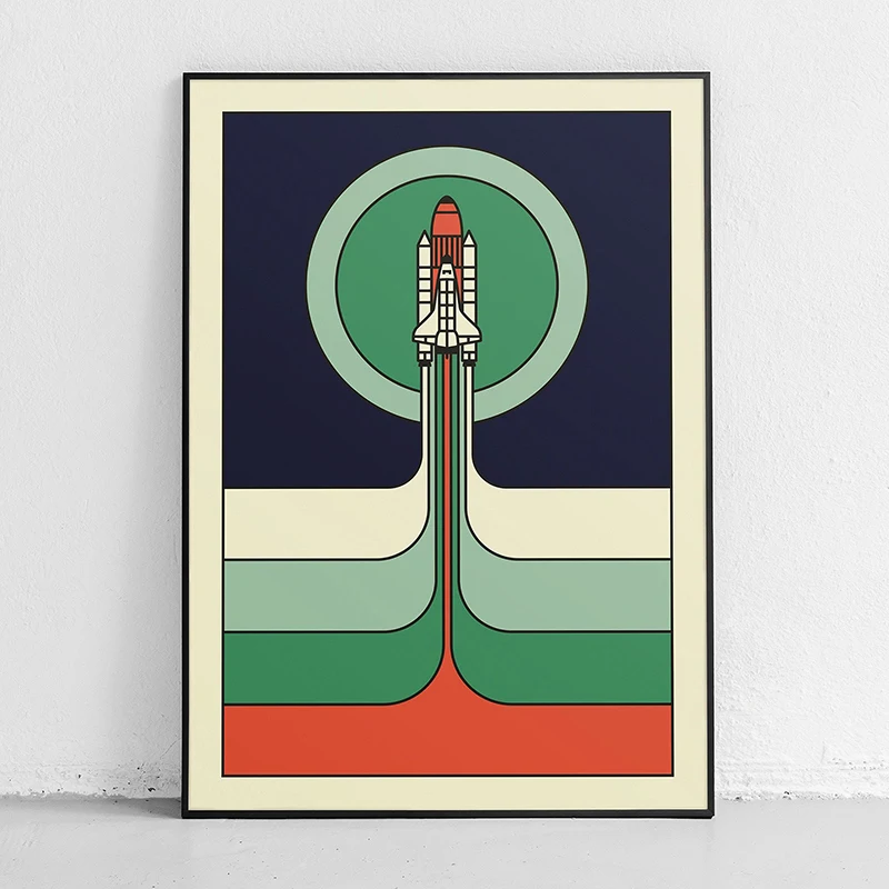 Retro astratto Space Shuttle S - Star Map Poster recensione e prezzo
