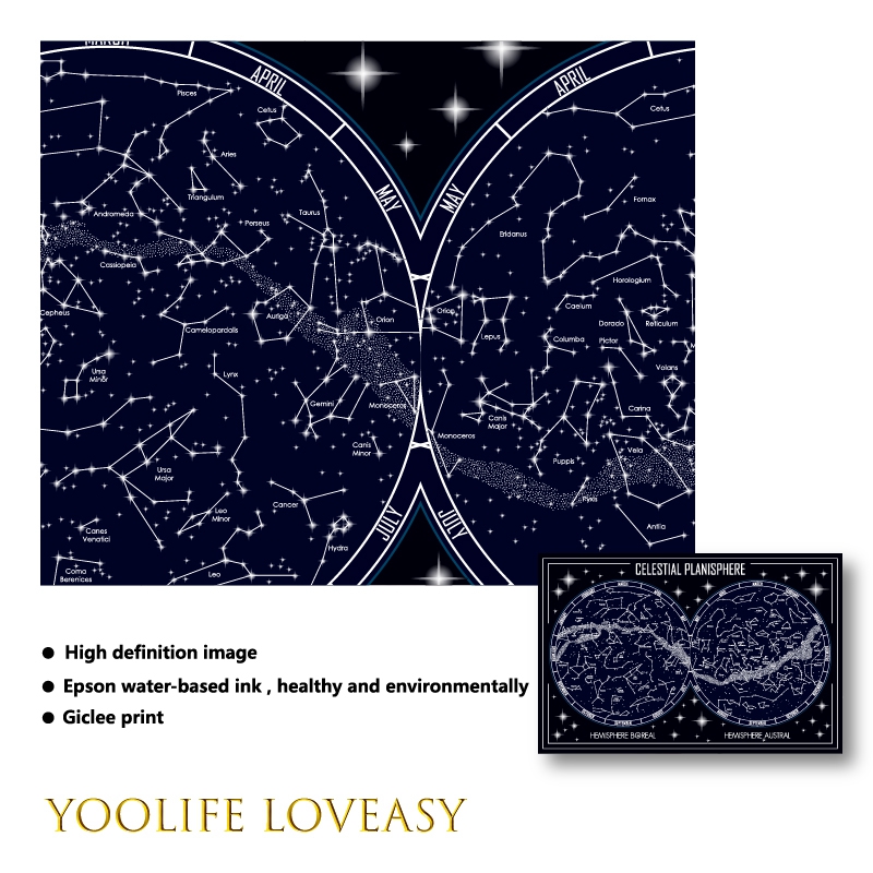 Mappa del planisfero celeste S - Star Map Poster recensione e prezzo